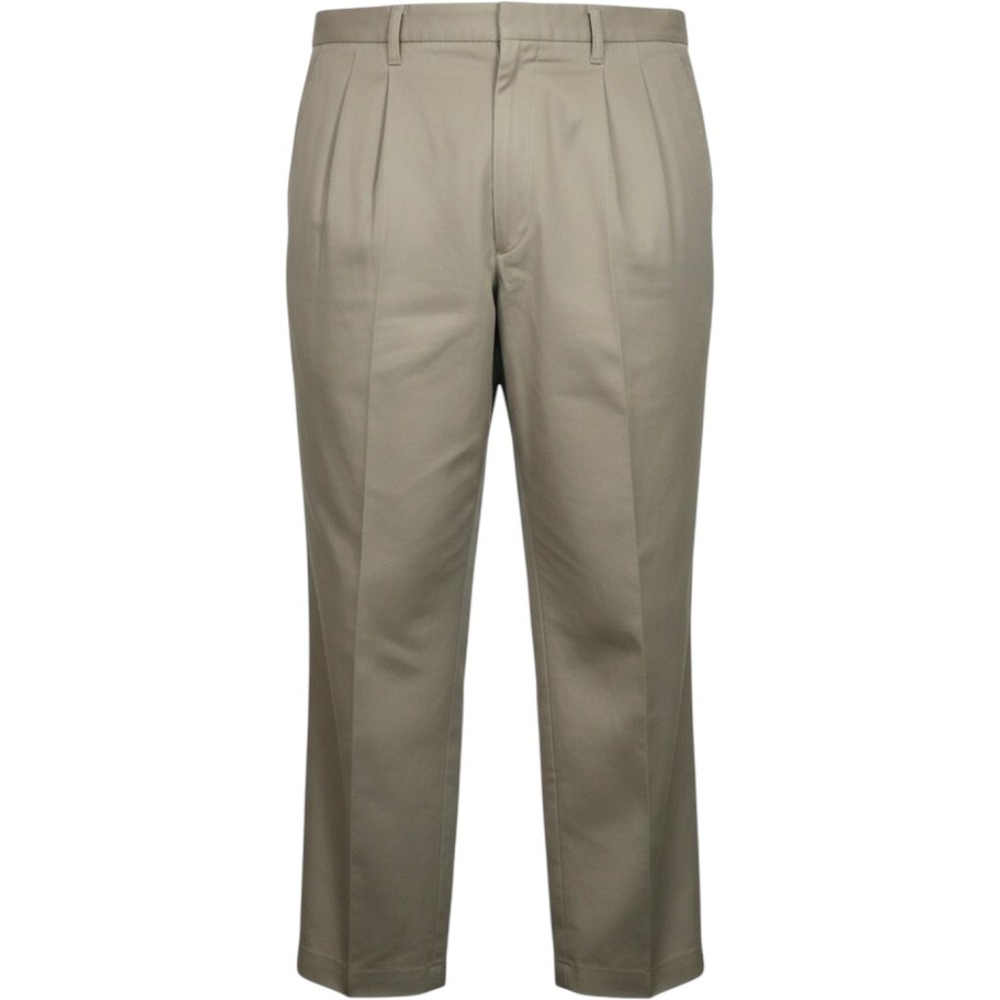 Lee Performance Khakis Mens 36x30 Tan Pleated Front Chino Pants Preppy